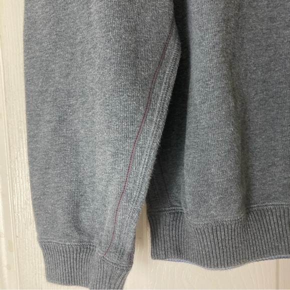 Tommy Bahama Sweater Men's Gray/Blue Quarter Zip Long Sleeve Reversible Pullover - Picture 15 of 16